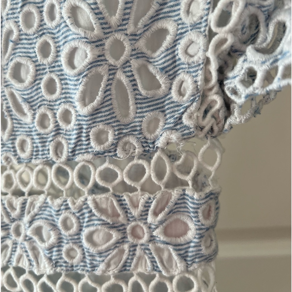 SAYLOR Shanice Eyelet Pinstripe Romper - Picture 11 of 16